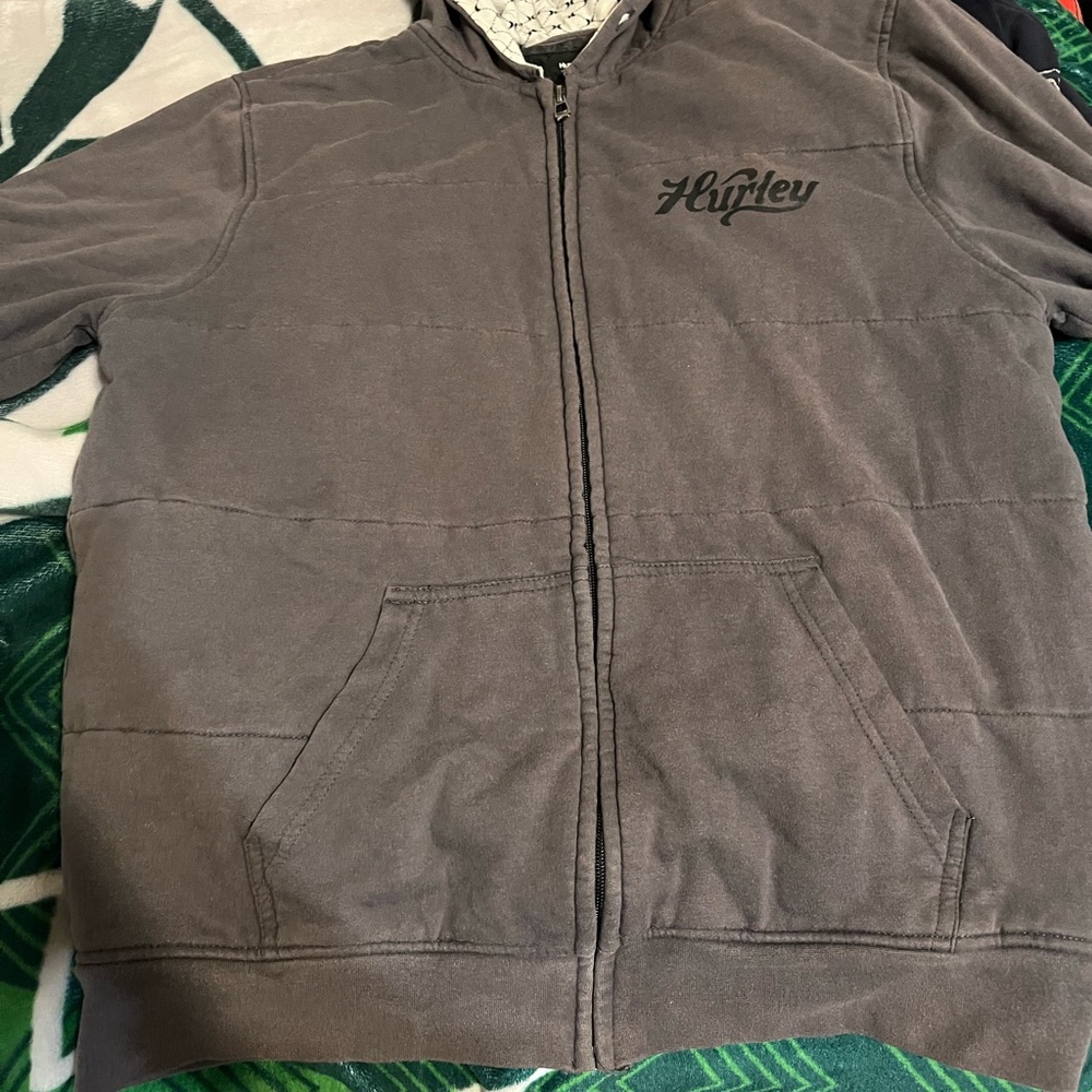 Grey vintage grey Hurley hoodie